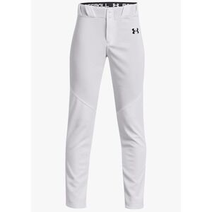 New Kids' Under Armour White Full-Length Baseball Pants, Size Youth XL.